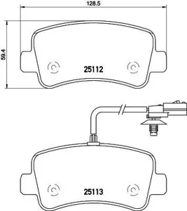 HELLA 8DB355015301 Колодки торм.задние