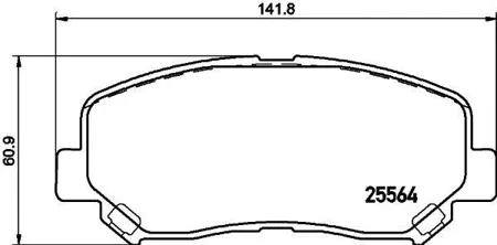 HELLA 8DB355020511 Колодки торм.передние