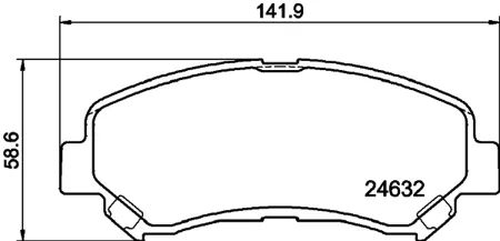 HELLA 8DB355028671 Колодки торм. NAO Nissan Qashqai Qashqai +2 (J10 JJ10) X-Trail (T31)