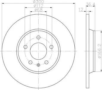 HELLA 8DD355113931 Тормозной диск