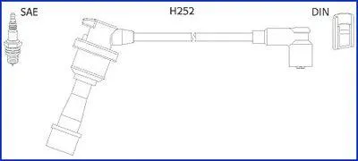 HITACHI 134480 Провода в/вольтн. компл.