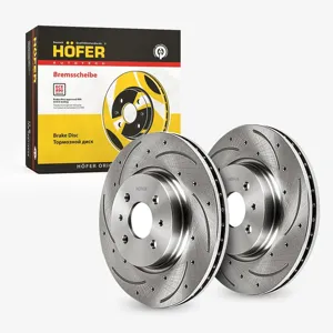 HOFER HF130255 Диск тормозной ВАЗ 1118, 2190 Sport 15 вентелируемые, перфорация, канавка