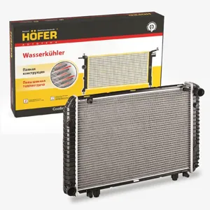 HOFER HF708425 Радиатор охлаждения ГАЗ 3302 с 1999 года 2-х рядный (паяный)