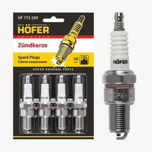 HOFER HF775209 Свеча зажигания (к-т) ВАЗ 2110 инж. 8 V (1мм, R, Cu) 4шт, блистер HOFER (1147360)