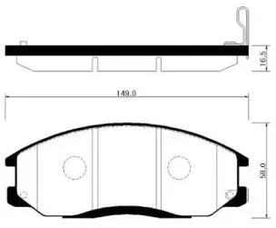 HSB HP0024 Колодки торм. Hyundai Santa Fe -05 перед.