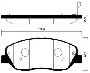 HSB HP0043 Колодки торм.