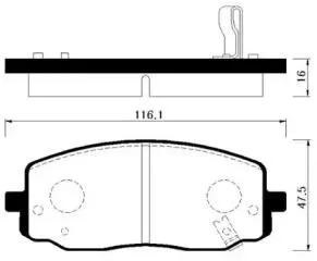 HSB HP1025 Колодки торм.