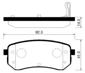 HSB HP1038 Колодки торм. Hyundai I10 07- задн.