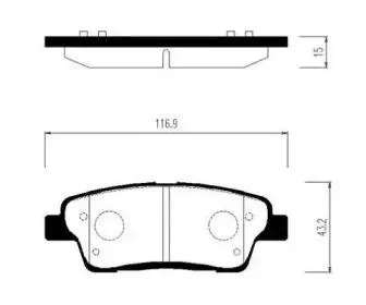 HSB HP1051 Колодки торм.задние Hyundai Genesis (DH) (2014-2016), Kia Quoris (2012-2018)