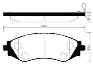 HSB HP2006 Колодки торм. Chevrolet Lacetti 05- перед.