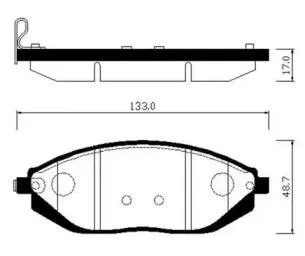 HSB HP2023 Колодки торм.