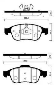 HSB HP3009 Колодки торм.