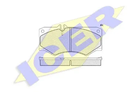 ICER 140405 Колодки торм.передние Mercedes W461W463 3.04.0 92>