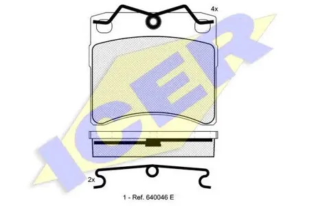 ICER 140895 Колодки торм.передние VW T4 1.8i-2.5TDi 90-98 диск 15'