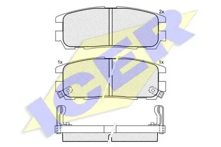 ICER 140991 Колодки торм.задние Opel Monterey Frontera , Great Wall Hover all 91>