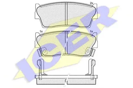 ICER 141002 Колодки торм.дисковые передние Suzuki Vitara
