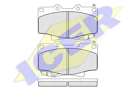 ICER 141026 Колодки торм.дисковые Toyota Land Cruiser 80 (J7J8) 1990-2001