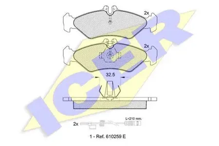 ICER 141102 Колодки торм.задние Mercedes Sprinter 95>,VW LT28-35 2.3-2.5TDi 96>