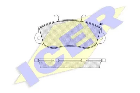 ICER 141219 Колодки торм.передние Renault Master , Opel Movano 2.5D2.8DTi 98-01