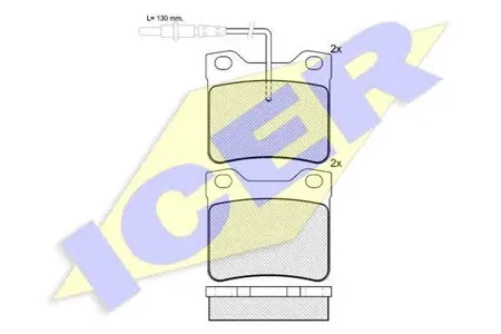 ICER 141241 Колодки торм.задние Mercedes 638 Vito 108 2.3D110 2.3TD113 2.0i 96-98
