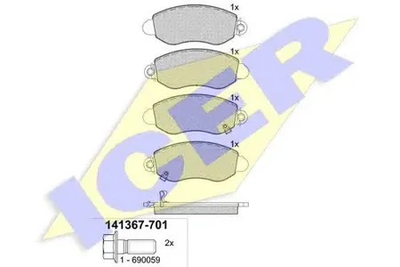 ICER 141367701 Колодки торм.дисковые Transit 16