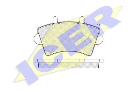 ICER 141442 Колодки торм.передние Renault Master 1.9DTi-2.5DCi 00>, Opel Movano 1.9TDi-2.8TDi 01>