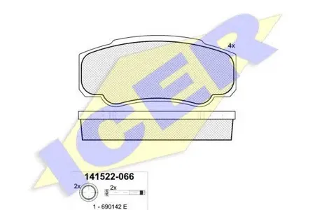 ICER 141524 Колодки торм.задние Peugeot Boxer , Fiat Ducato , Citroen Jumper all 04.02>