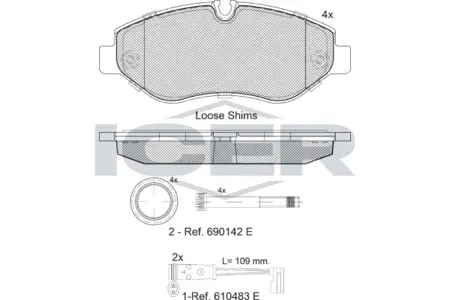 ICER 141786203 Колодки торм.