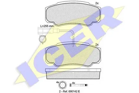 ICER 141847 Колодки торм диск CABSTAR 28.11 35.13 35.15