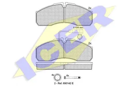 ICER 141889 Колодки торм.передние Hyundai XG 2530300 2.5i V63.0i V6 99>