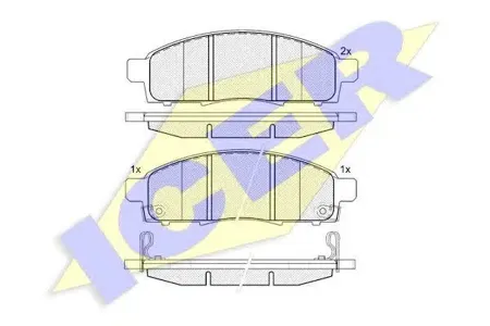 ICER 141966 Колодки торм.диск. Nissan NV200 09-