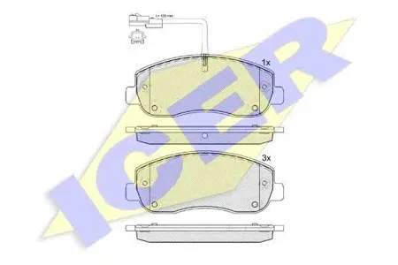 ICER 141999 Колодки торм.диск. Master IV 2.3 dCi FWD 2.3 dCi (10-)