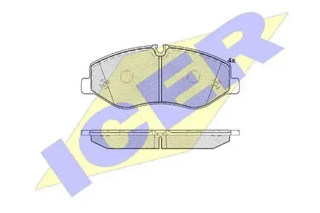 ICER 142191 Колодки торм.передние Mercedes Vito W447 1.6-2.1CDi 14>