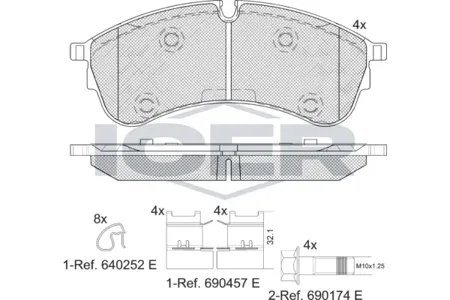 ICER 142283 Колодки торм.передние
