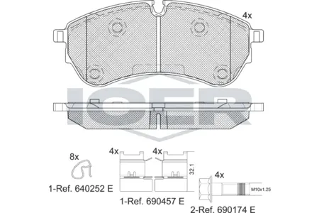 ICER 142284 Колодки торм.