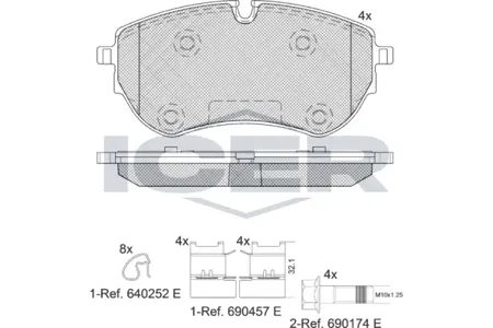 ICER 142319 Колодки торм.передние