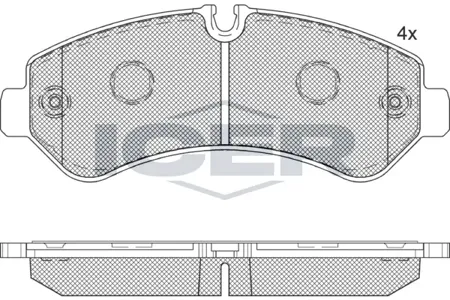 ICER 142362 Колодки торм.задние