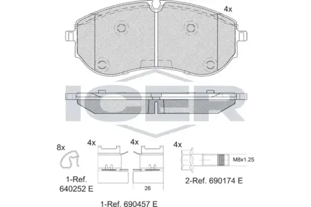 ICER 142395 Колодки торм.передние