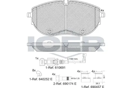 ICER 142401 Колодки торм.передние