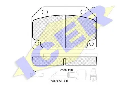 ICER 180246 Колодки торм.передние Talbot Horizon 1.11.3 70-84