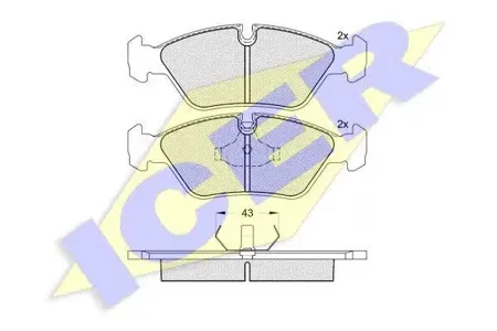 ICER 180423 Колодки торм.передние BMW E28 1.8-3.52.4DTD 81-87