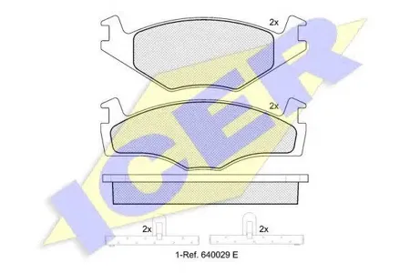 ICER 180460 Колодки торм.передние VW Golf II,III 1.4-1.81.6-1.9TD 83-95 Passat 82-88