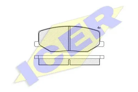 ICER 180468 Колодки торм.передние Suzuki Jimny 1.3i 16V 98>