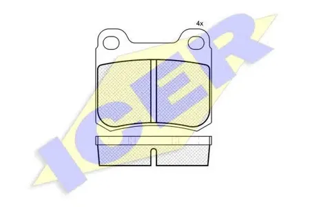 ICER 180517 Колодки торм.задние Mercedes W201 2.32.5 16V 84-93W124 2.0-3.0DTD 84-93