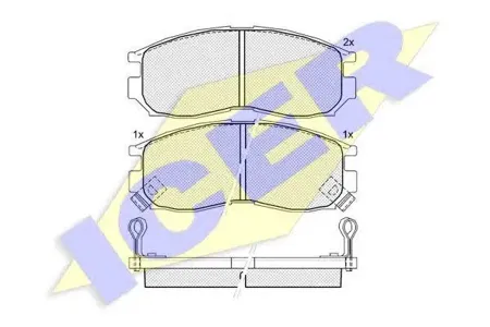 ICER 180771 Колодки торм.передние Mitsubishi Galant 1.8-2.0TD 87-96 Space Wagon 91-98