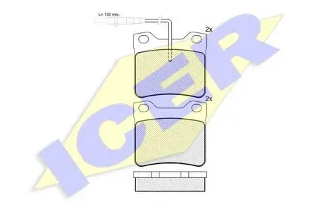 ICER 180787 Колодки торм.задние Peugeot 406 2.2HDi 02-04605 2.0-3.02.5TD 89>