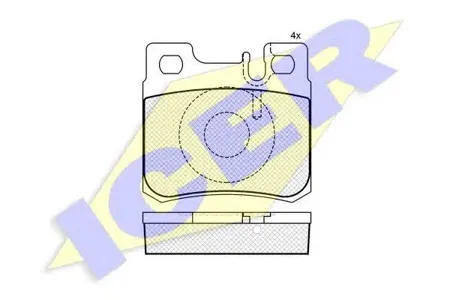 ICER 180978 Колодки торм.задние Mercedes W124 2.0-3.0DTD 84-95W210 2.02.32.2D-3.0D 95-97