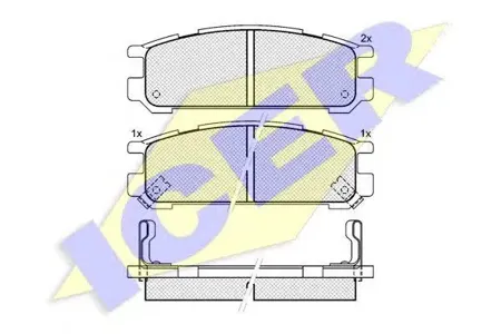 ICER 181000 Колодки торм.задние Subaru Legacy