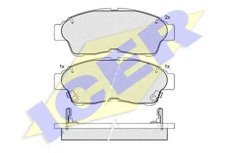 ICER 181005 Колодки торм.передние Toyota Camry Carina Corolla 1.3-2.2iD 91-02