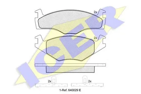 ICER 181048 Колодки торм.передние VW Polo 1.0i-1.9D 94-96